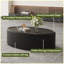 Table basse de rangement ovale cachée 33,46 po, plateau en verre trempé certifié 3C et table de rangement de salon en cuir noir de qualité supérieure-131267902