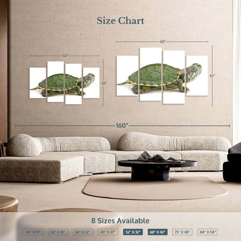 Brampt Red Eared Turtle, 42" H x 68" W