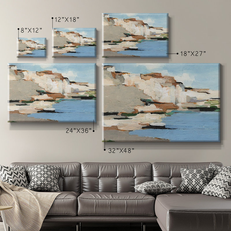 Toile tendue avec châssis White Rock Cliff I - prête à être accrochée, H 18 po x l 27 po