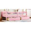 Lit plateforme simple TG en rose, garde-corps pleine longueur, rangement spacieux, conception centrée rose, garde-corps, tiroirs de rangement-1000204670