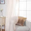 100% Pure Linen Lightweight Voile Sheer Tie Top Curtain (Single Panel)-861470529-861470540