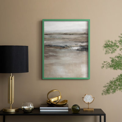 «Far Off Vistas», reproduction encadrée - bois massif