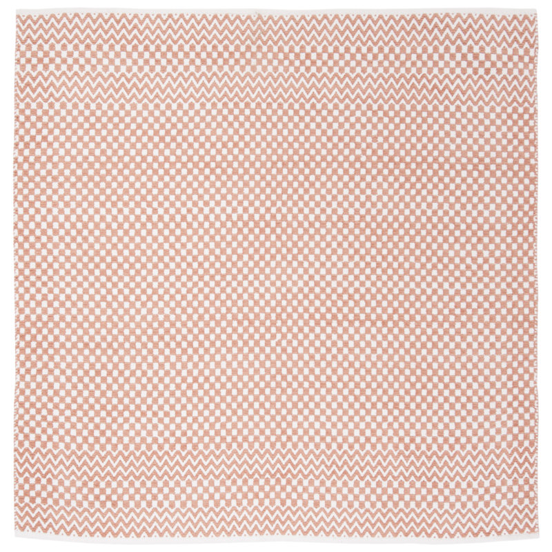 Alpizar Flat Weave Cotton Geometric Rug, Square 6'