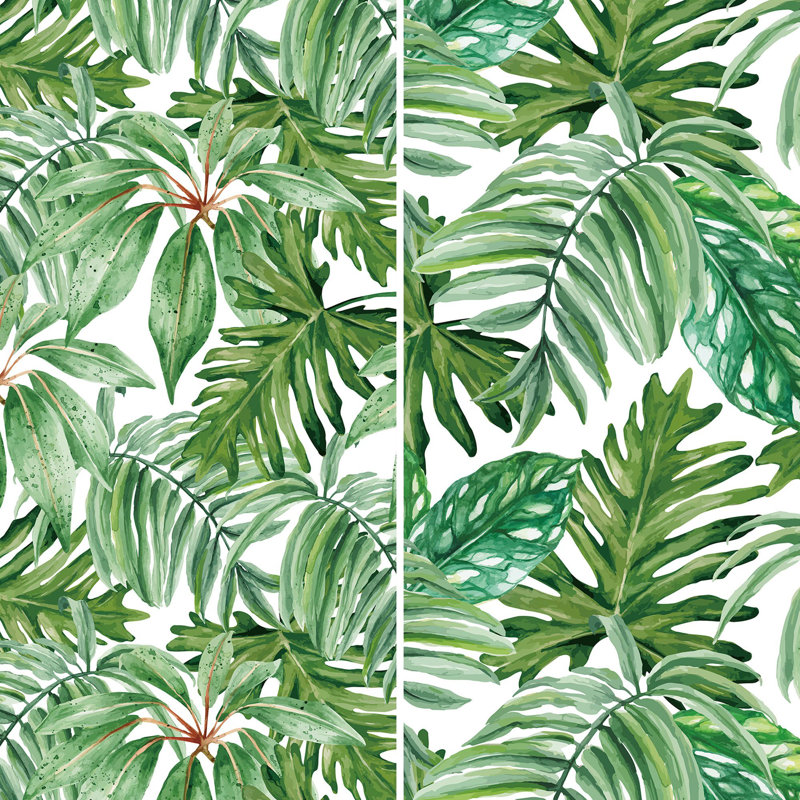 Bartko Reversible Room Divider, Palm Fronds