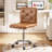Armless Desk Chair Set Of 2, Mid Back Swivel Office Chair, Adjustable Task Chair With Rolling Wheels And Modern Tufted-353128355