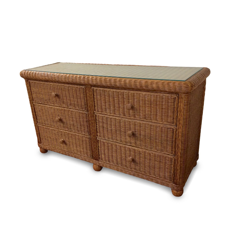 Commode double 6 tiroirs Watkins, Miel