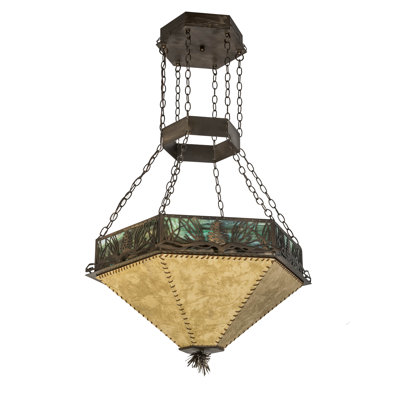 Luminaire suspendu bol 4 lumières unique