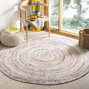 Tapis abstrait en coton tissé à la main Hurst 