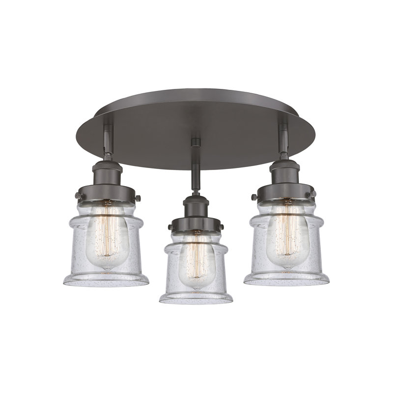 Alvi Glass Flush Mount, Seedy, Oil Rubbed Bronze