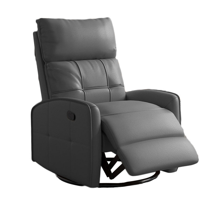 Kulmene Faux Leather Recliner, Gray Faux Leather
