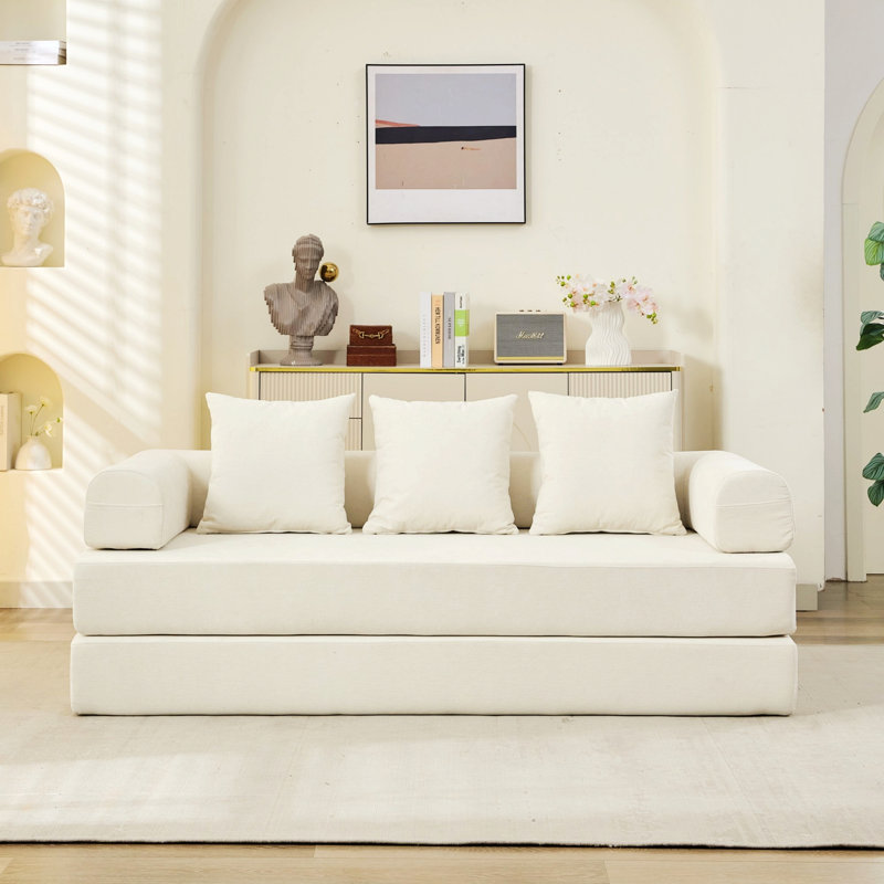 Canapé convertible Boneless, Beige