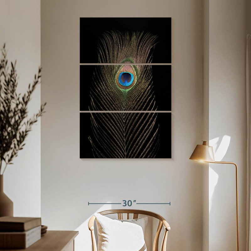 Plume de paon Brampt, H 65 po x l 42 po