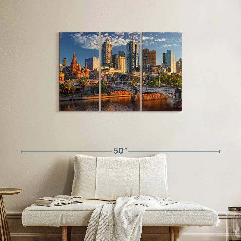 Melbourne In Summer, 24" H x 38" W