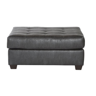 Esperance 38" Wide Faux Leather Ottoman