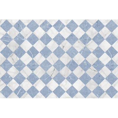 Romet Geometric Vinyl Machine Printed Area Rug
