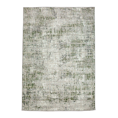 Livigno 1241 Transitional Striated Green Area Rug