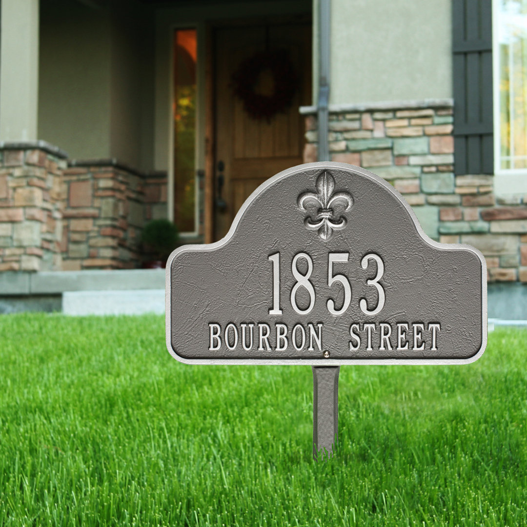 Fleur de Lis Address Plaque Old Century Forge 