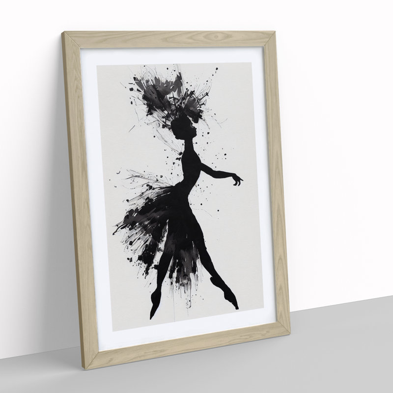 Majestic Ballerina Abstract - Framed Print, 64cm H x 46cm W x 2cm D, Oak Framed