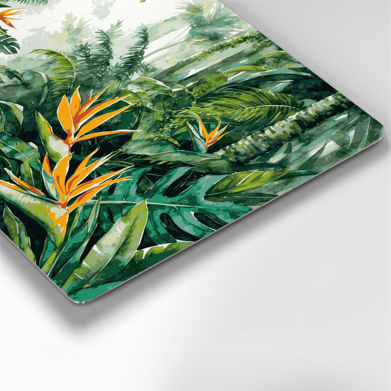 Hawaiian Rainforest Green Metal Wall Art, 11" H x 14" W