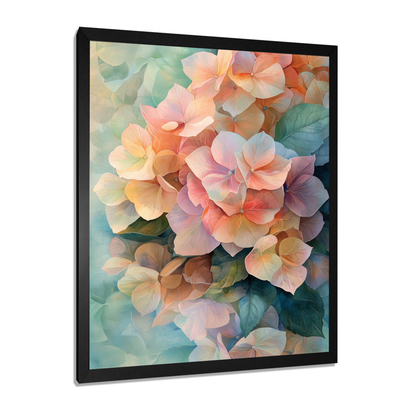 Ashley - Floral Wall Decor, Reproduction encadrée d'une seule photo, H 44 po x l 34 po, Noir, noir, noir, noir