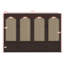Armoire lit escamotable sophistiquée pour grand lit avec station de charge et grand tiroir de rangement-129033079