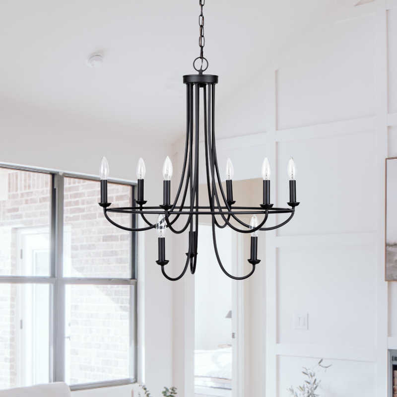 Ahsha 9-Light Tiered Candle-Style Chandelier