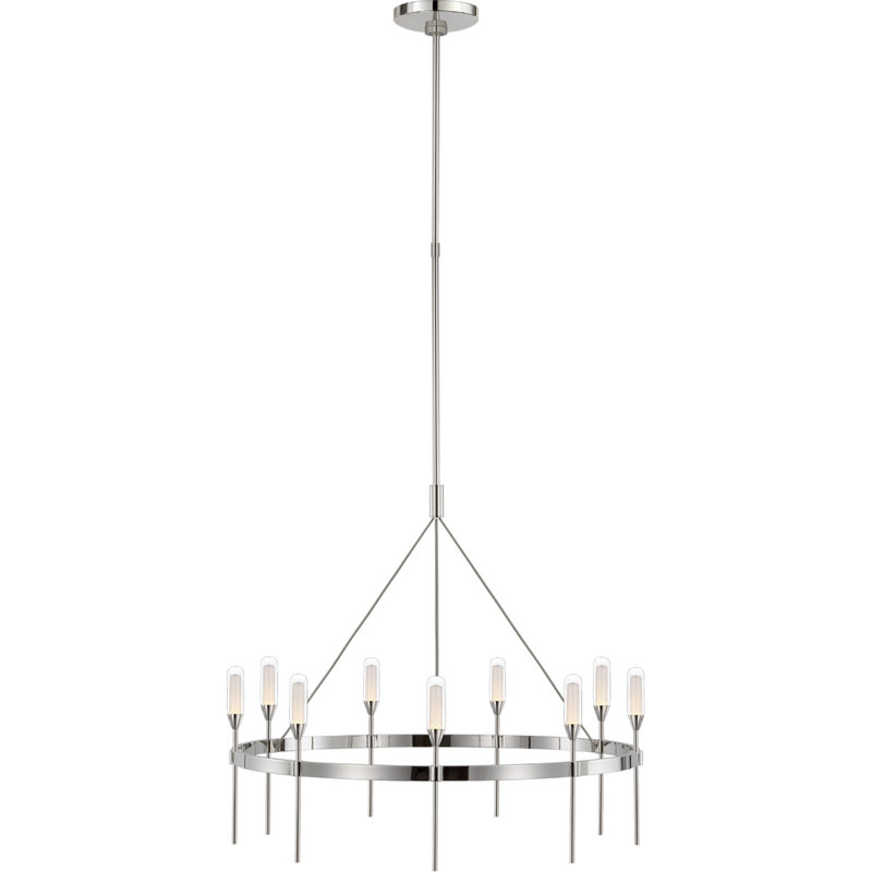 Peter Bristol Overture Medium Ring Chandelier, Polished Nickel