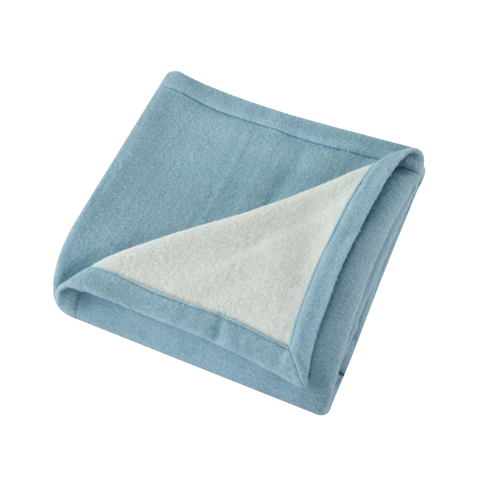Ballade Merino Wool Hand Woven Throw Blanket, King, Blue