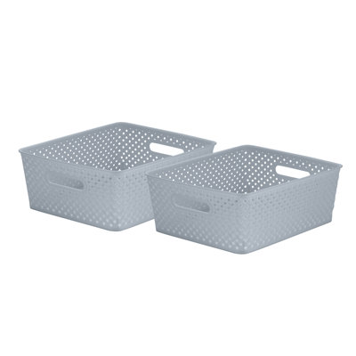 Simplify Plastic Decorative Bin