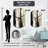 Silver Shimmer - Cylinder Shape Large Abstract Landscapes 3D Wall Clock-105565889