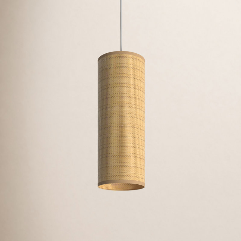 Valluga 1 - Light Antique Brass Cylinder Pendant