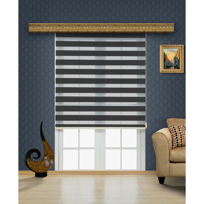  Zebra Semi-Sheer and Blackout Roller Shade