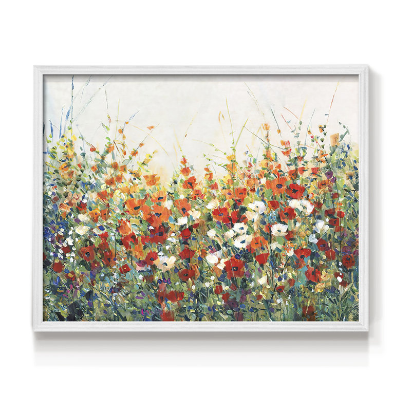 «Garden in Bloom I», reproduction encadrée, H 8 po x l 10 po, Blanc