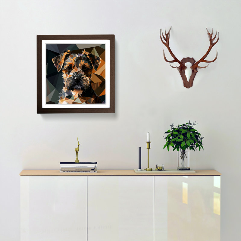 Single Picture Frame Print on Wood, Walnut