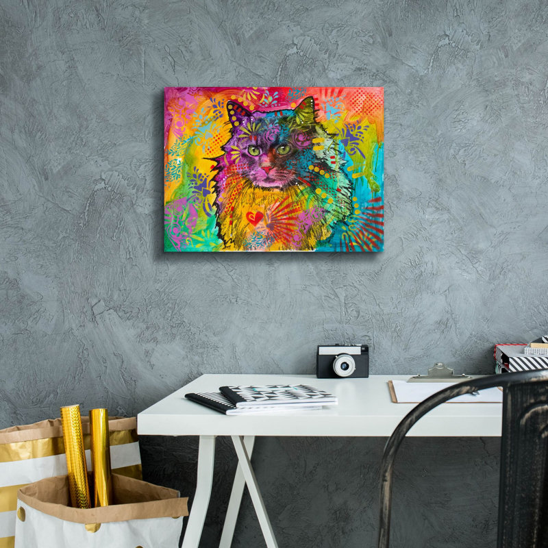 «Max Coon» par Dean Russo, art mural sur toile, H 12 po x l 16 po x P 0,75 po