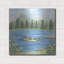 Art mural en métal luxueux «Canoeing On The Lake» par Deb Strain, 24 po x 24 po-114799235