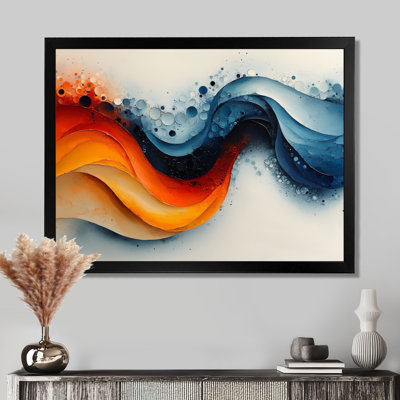 Fugue abstraite blanche et bleue en couleur III - spirales abstraites, art mural
