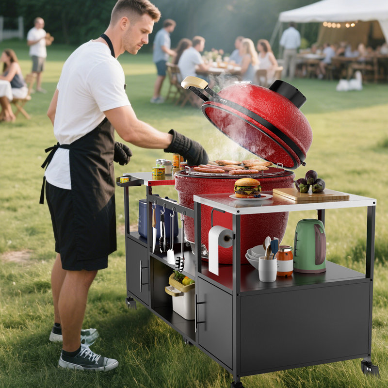 Grande table de barbecue en métal Big Egg