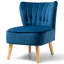 Chaise d'appoint en velours 21,5 po Herron-888943822