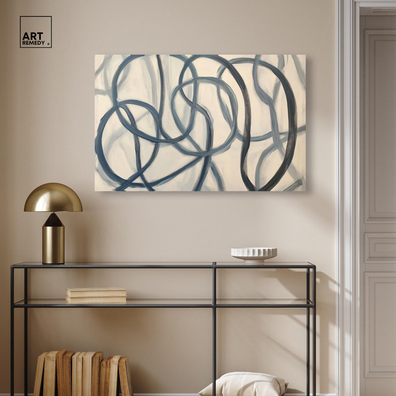 Toile éternelle «I Loop» par Art Remedy, Peinture sans cadre, Toile tendue, H 20 po x l 30 po