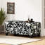Floral fonctionnel pour toute pièce, avec coussins de compartiments cachés - floral noir, 37,88 po de profondeur, 19,02 de largeur, 16,78 de hauteur, charnières douces et polyvalentes, idéal pour la décoration intérieure