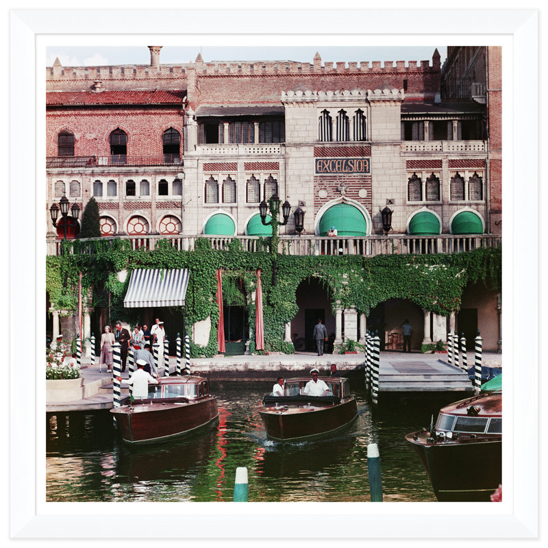 Westin Excelsior Print by Slim Aarons, White Single Picture Framed, 51.5" H x 51.5" W x 1.5" D