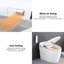 Toilette intelligente à siège chauffant, descente silencieuse silencieuse, chasse à distance. Céramique blanche, toilette de 18,5 po de hauteur avec nuit, chasse d'eau, duvet. 27,57 po de profondeur, 89,79 lb de poids, contrôlé