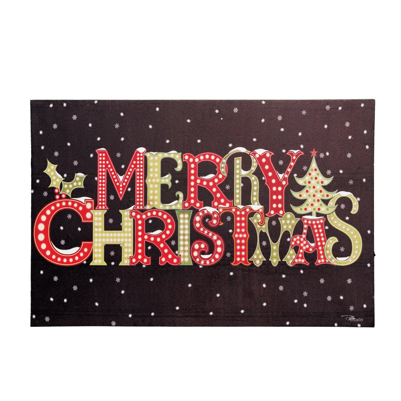«Merry Christmas», impression sur toile non encadrée