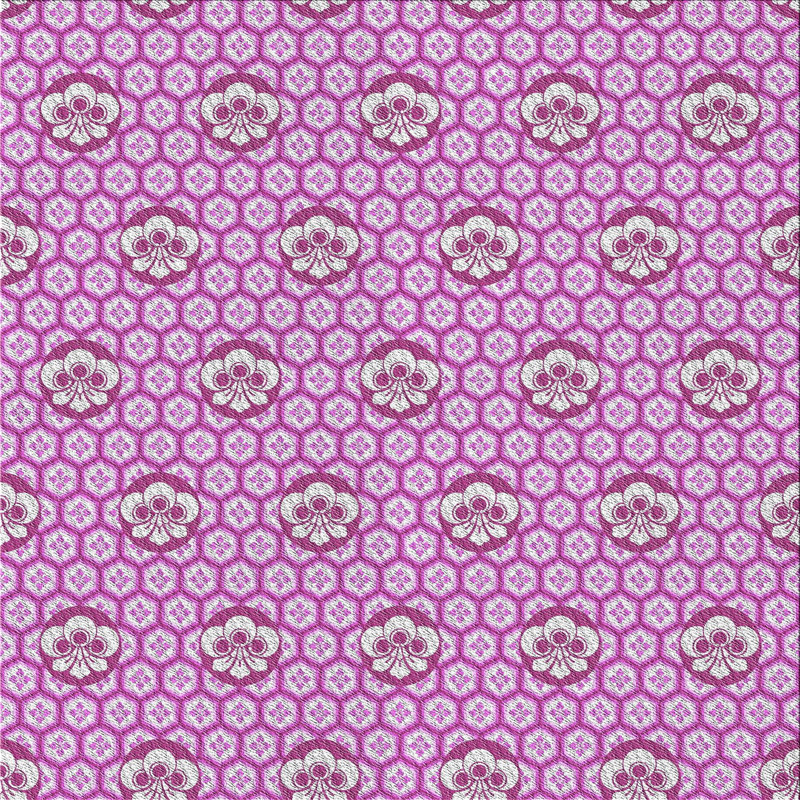 Tapis rose tissé à la machine, Carré 6 pi