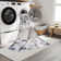 Machine Washable Avery Ivory/Blue Rug