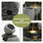 3-Tier Gray Pots on Stacked Rocks 2.5-Feet Tall Outdoor Polyresin Fountain with Lights and Gray Side Planter