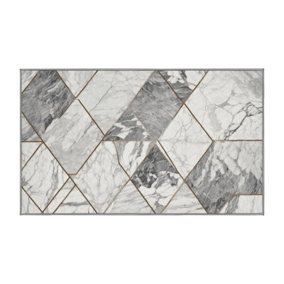 Machine Washable Gray Area Rug