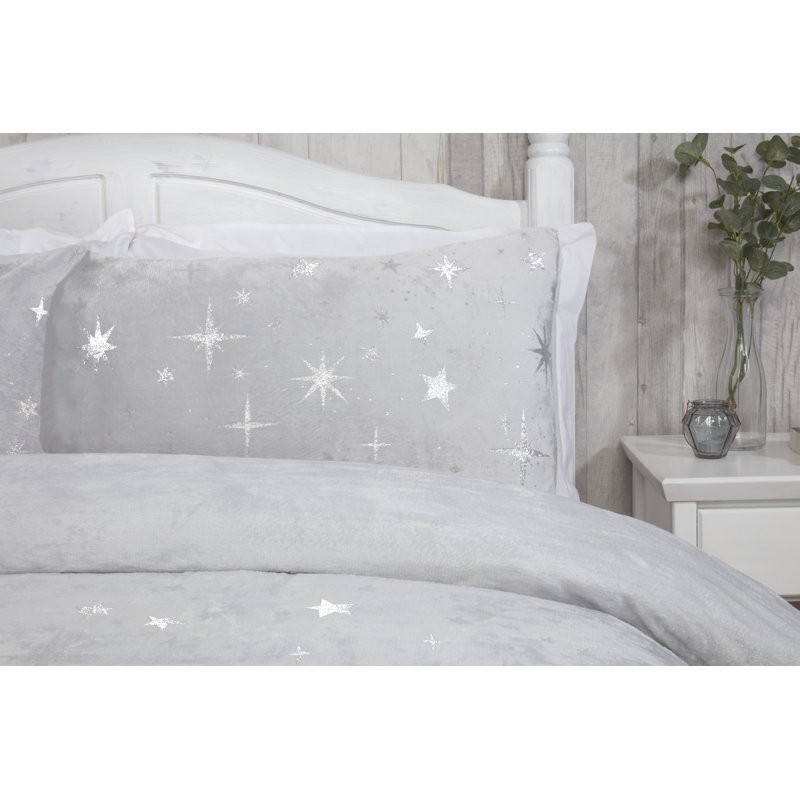 Kimberly Geometric Shapes Duvet Cover Set with Pillowcases, Grey, Single - 1 Standard Pillowcase