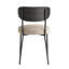 2 chaises de salle à manger - avec dossier en placage de frêne, pieds en métal, revêtement brun, cuisine ergonomique (2) et brun, ergonomique, capacité maximale de 250 lb